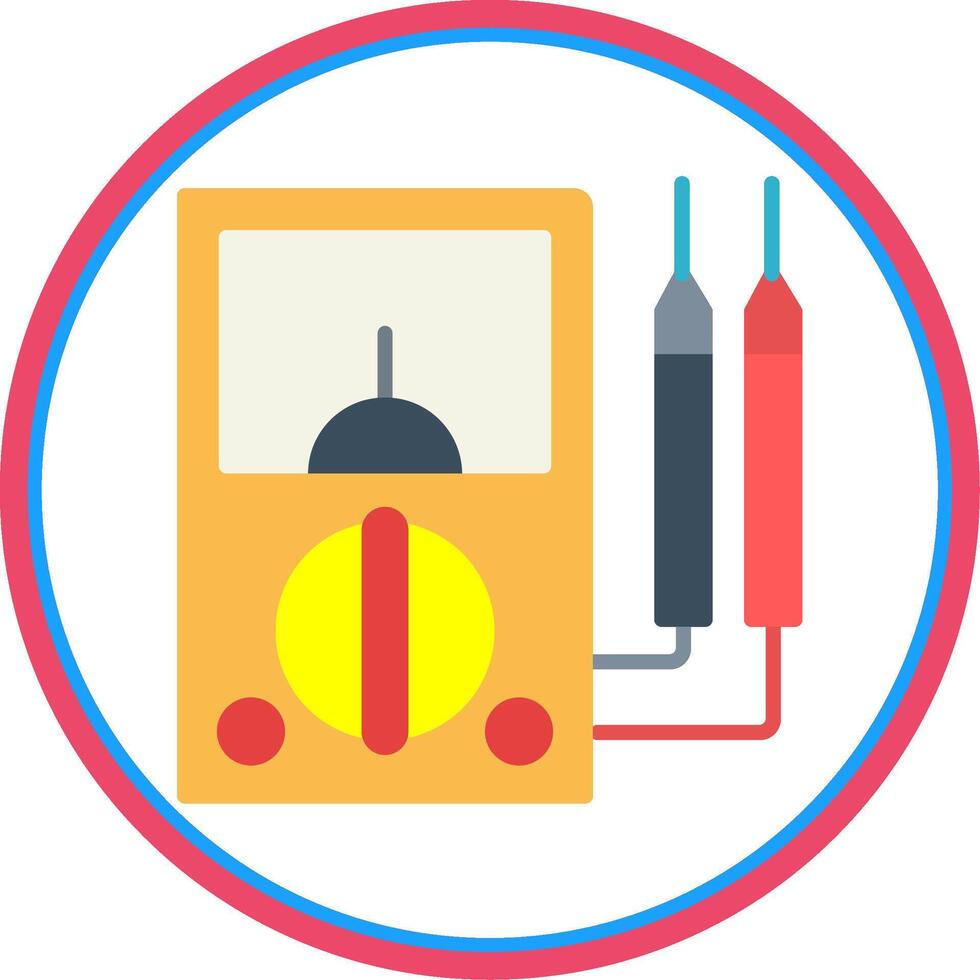 Multimeter eben Kreis Symbol vektor