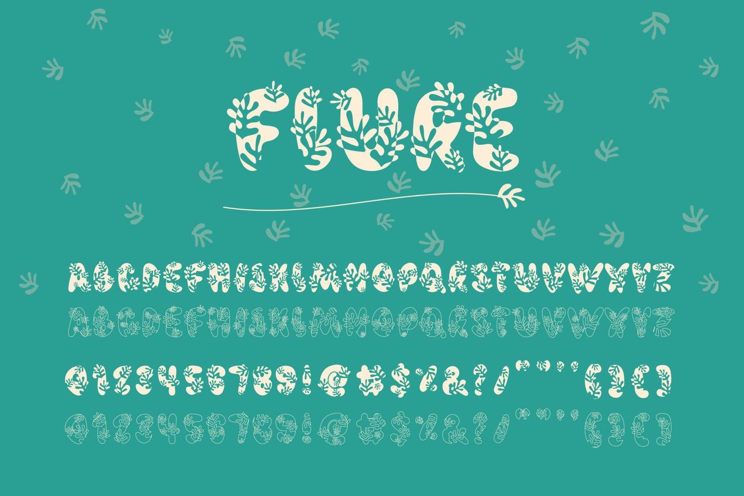 Flur-Alphabet-Vektor, Blumenschrift, dekorative Schriftart, Pro-Vektor. vektor