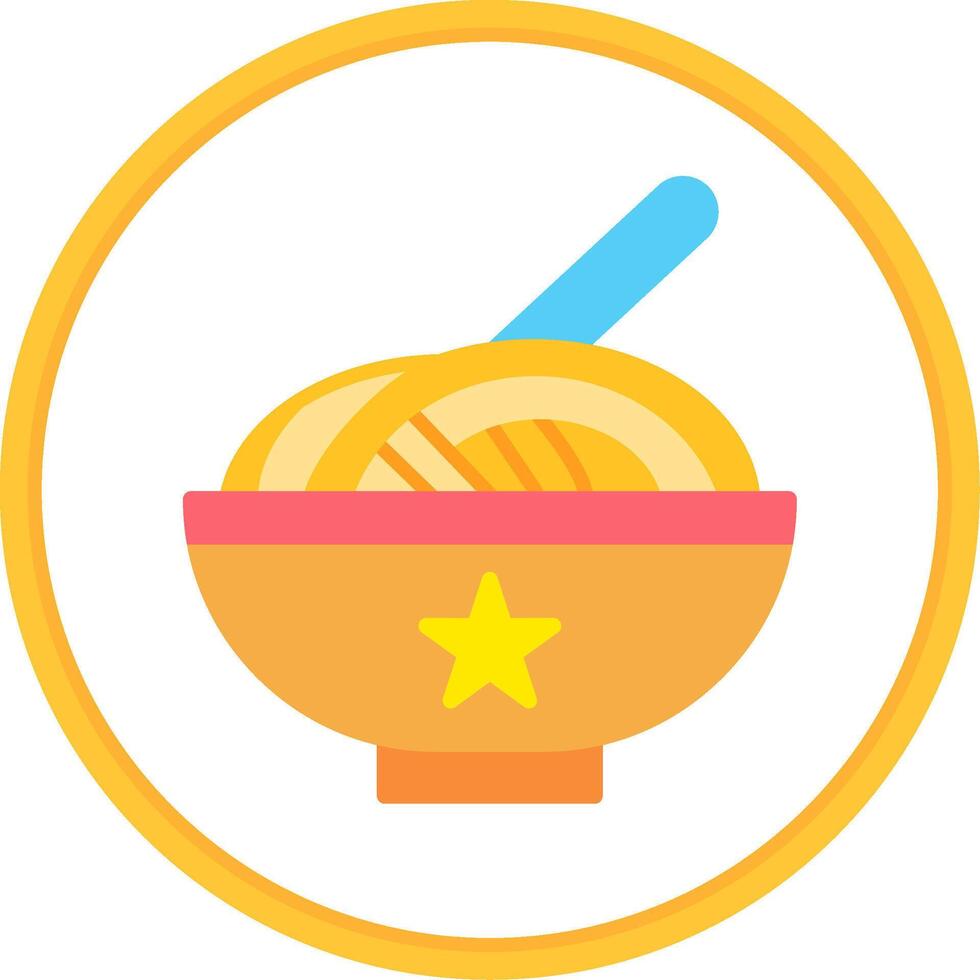 Spaghetti eben Kreis Symbol vektor