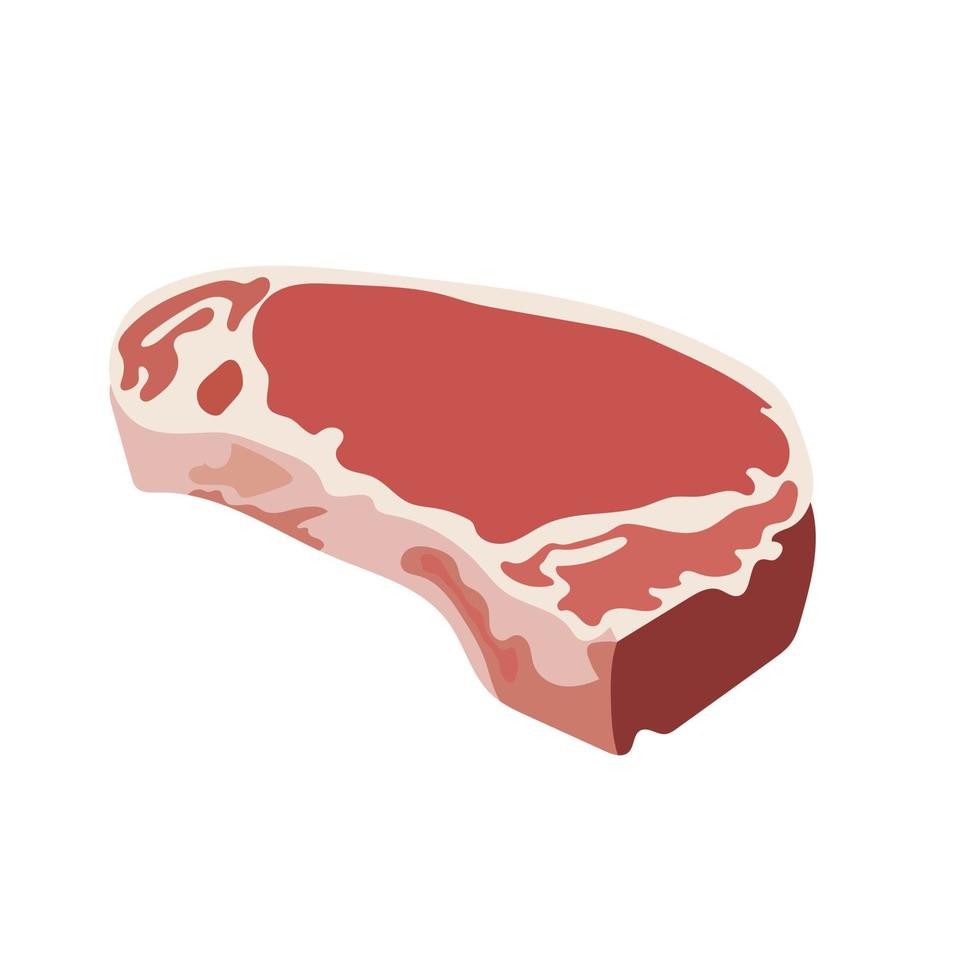 vektor design av rå nötkött skär