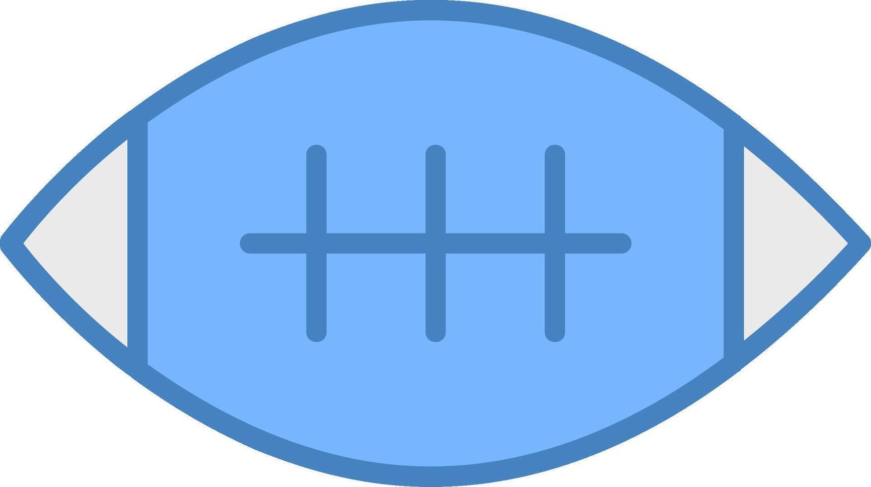Fußball Linie gefüllt Blau Symbol vektor