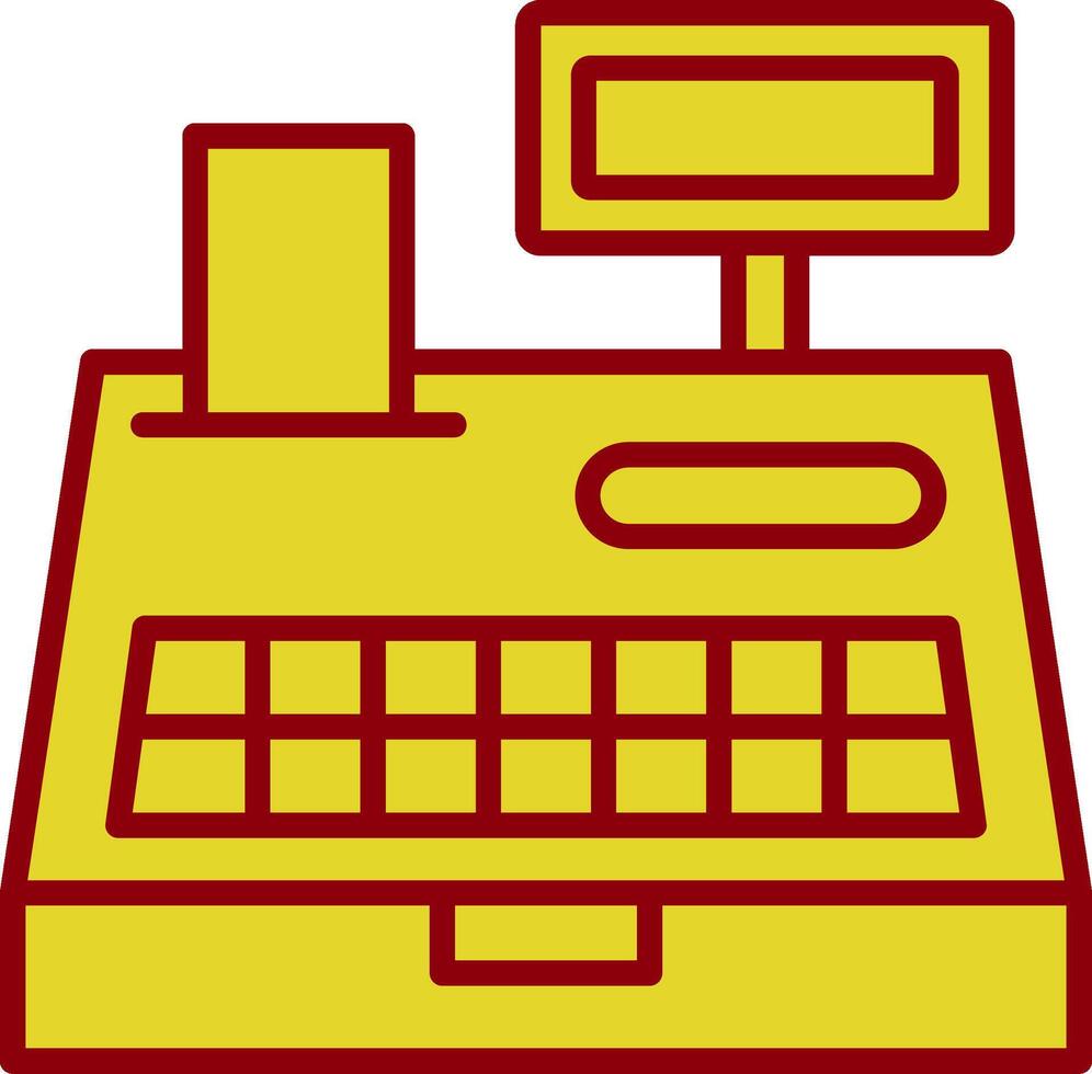 Kasse registrieren Jahrgang Symbol Design vektor