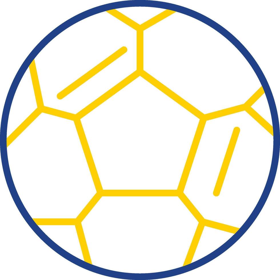 Fußball Linie zwei Farbe Symbol Design vektor