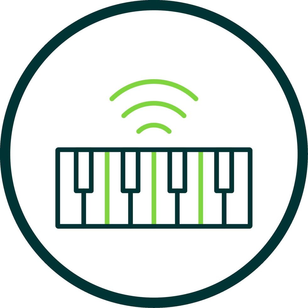 Tastatur Linie Kreis Symbol Design vektor