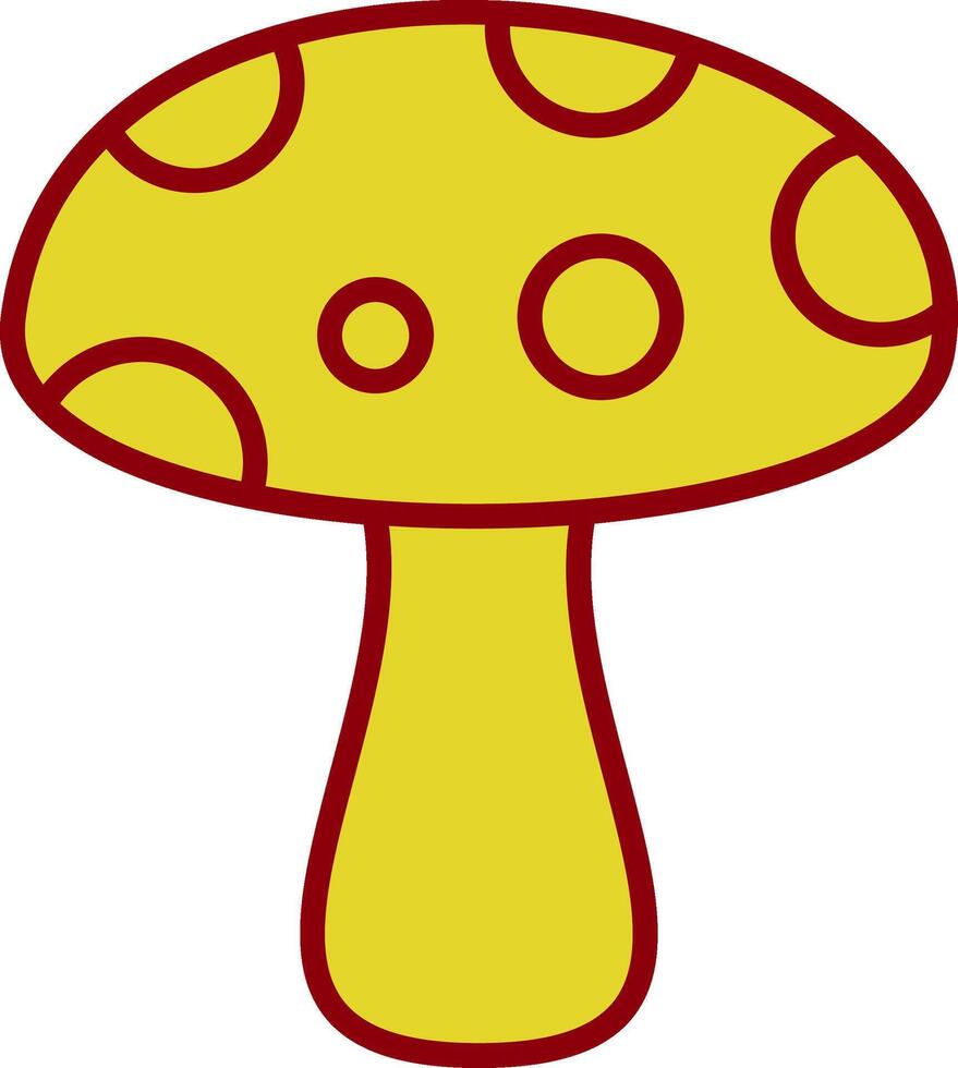 Pilz Jahrgang Symbol Design vektor