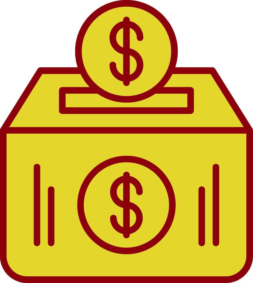 Geld Box Jahrgang Symbol Design vektor