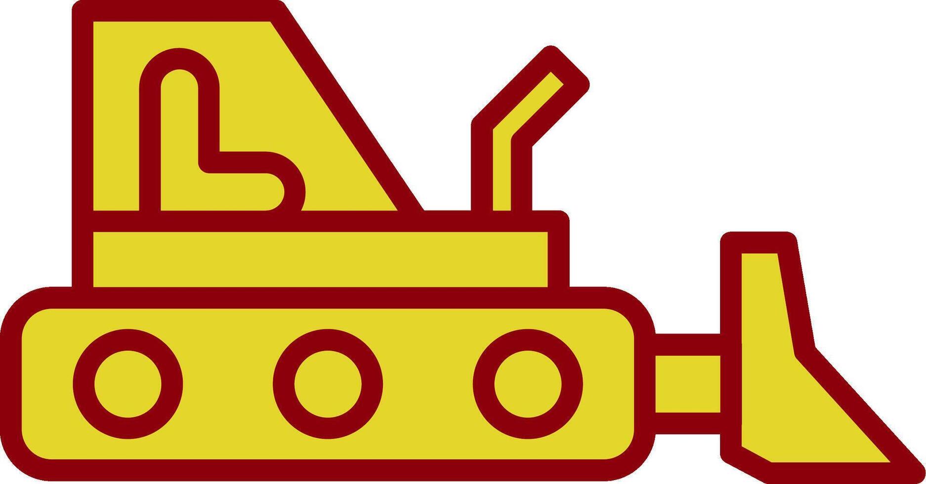 Bulldozer Jahrgang Symbol Design vektor