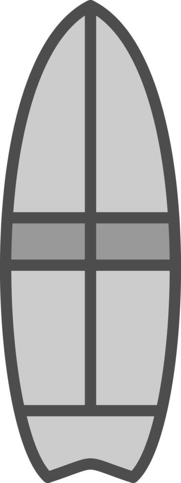 Surfer Linie gefüllt Graustufen Symbol Design vektor