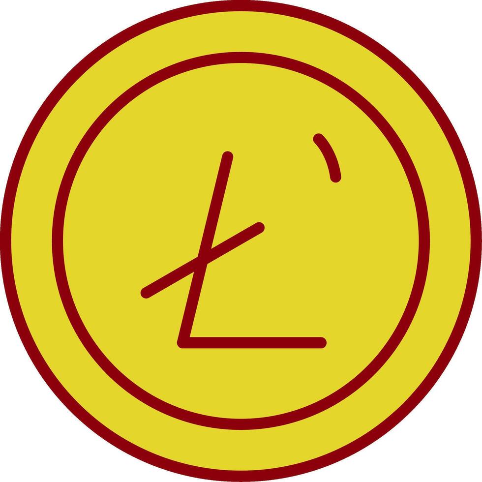 Litecoin Jahrgang Symbol Design vektor