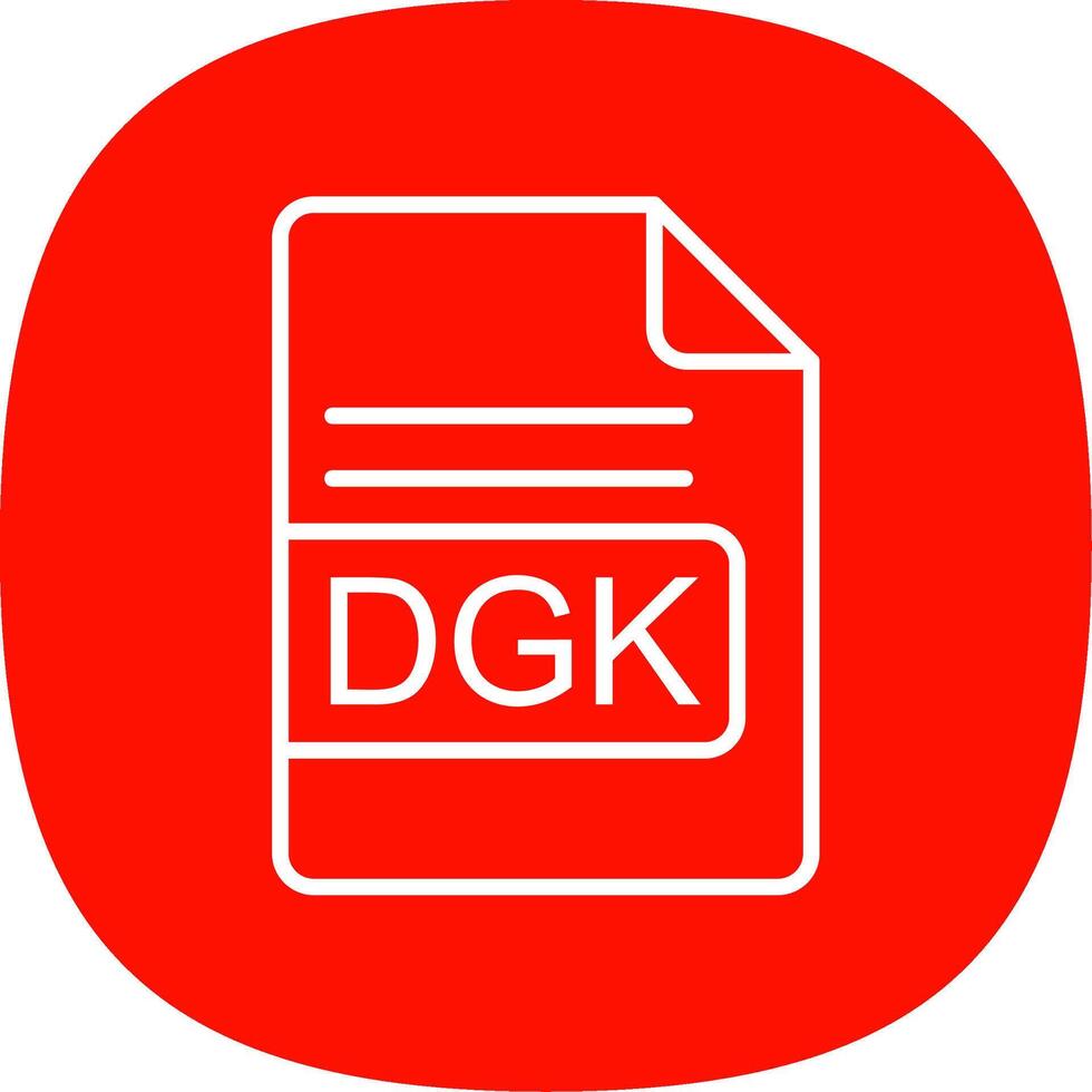 dgk fil formatera linje kurva ikon design vektor