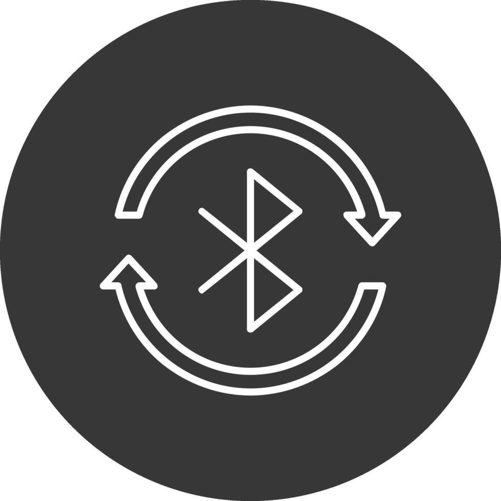 Bluetooth Linie invertiert Symbol Design vektor