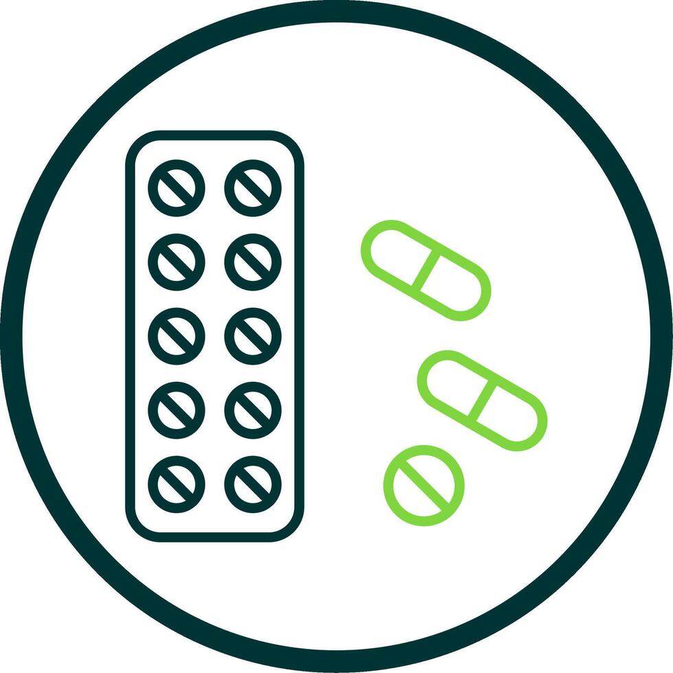 Tabletten Linie Kreis Symbol Design vektor