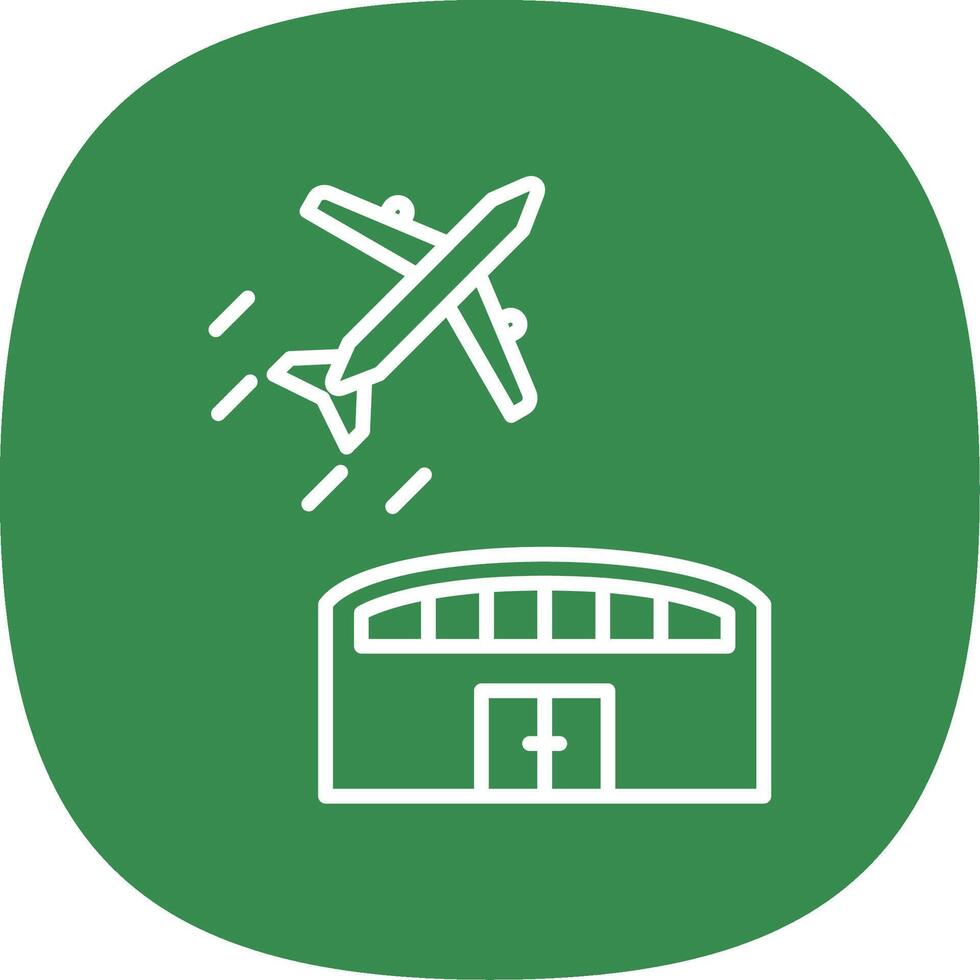 Flughafen Linie Kurve Symbol Design vektor