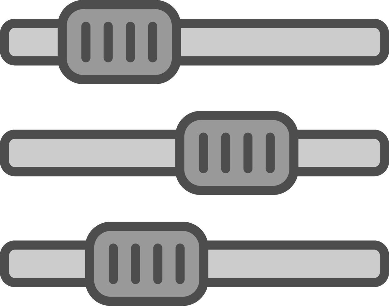 die Einstellungen Linie gefüllt Graustufen Symbol Design vektor