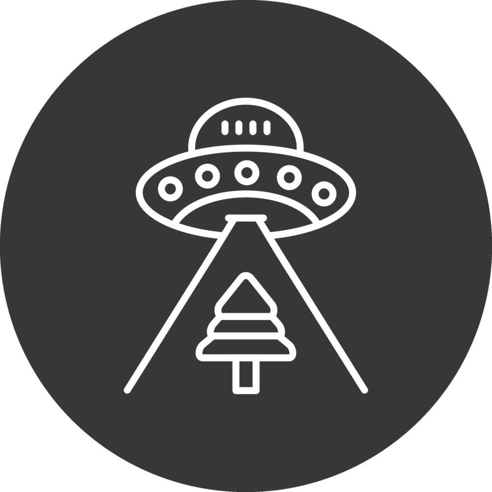 UFO Linie invertiert Symbol Design vektor