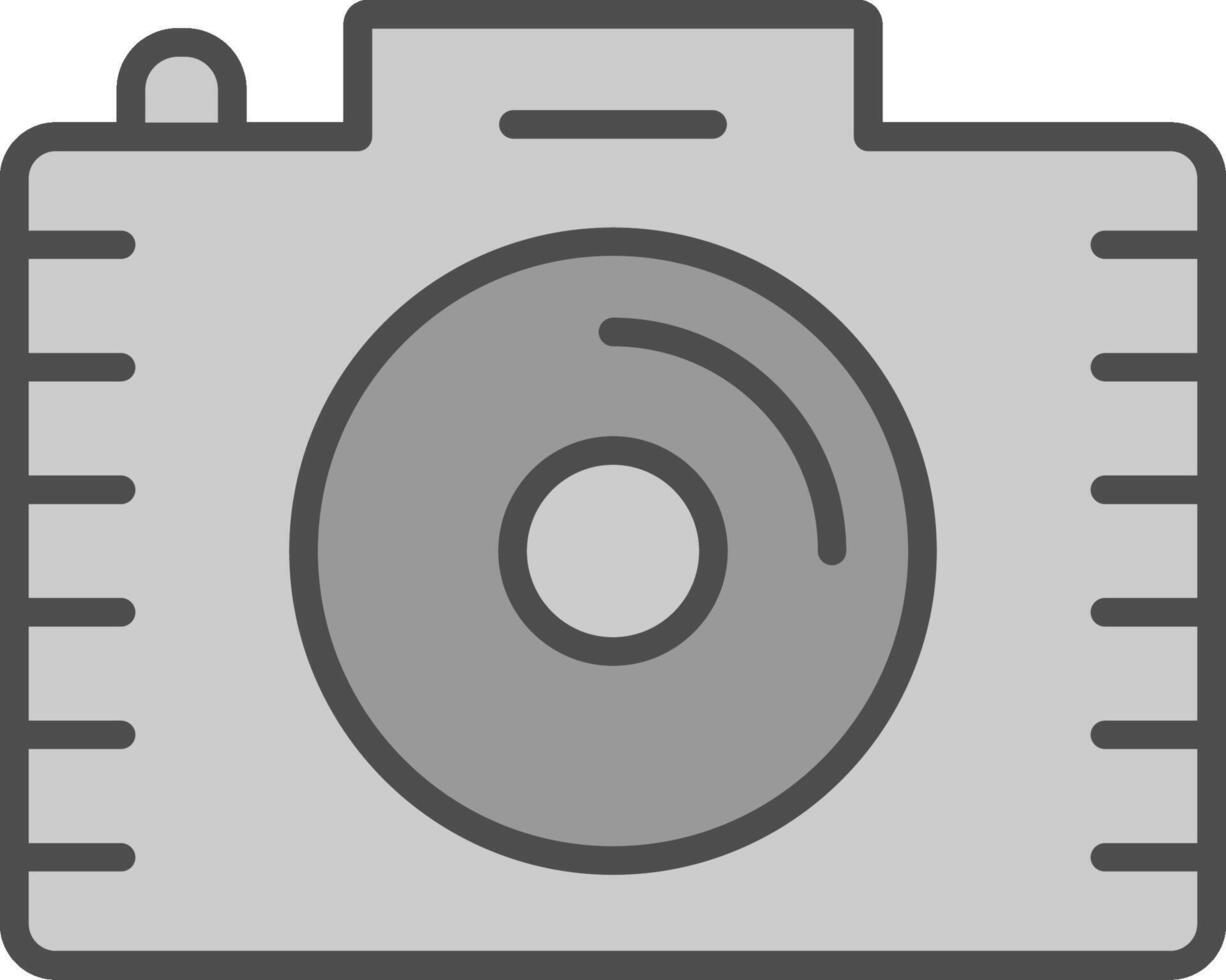 Fotografie Linie gefüllt Graustufen Symbol Design vektor