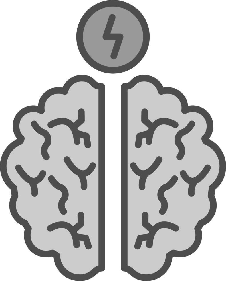 Neurochirurgie Linie gefüllt Graustufen Symbol Design vektor