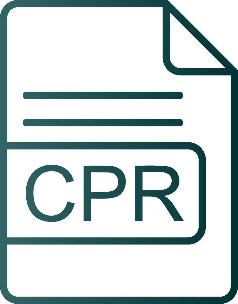 cpr Datei Format Linie Gradient Symbol vektor