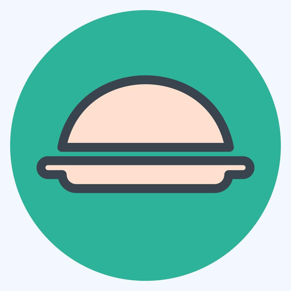 ikon som serverar mat - färg kompis stil - enkel illustration, redigerbar linje. vektor