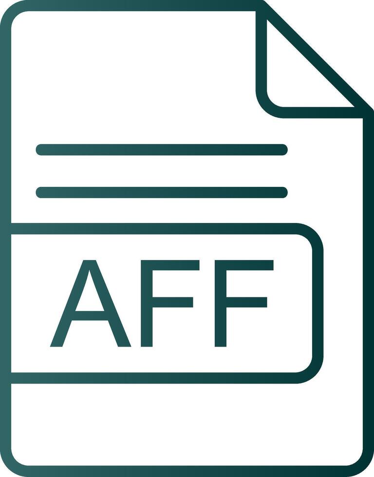 aff Datei Format Linie Gradient Symbol vektor