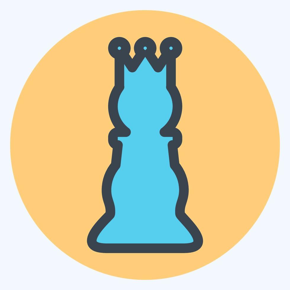 ikon schack 1 - färg kompis stil, enkel illustration, redigerbar linje vektor