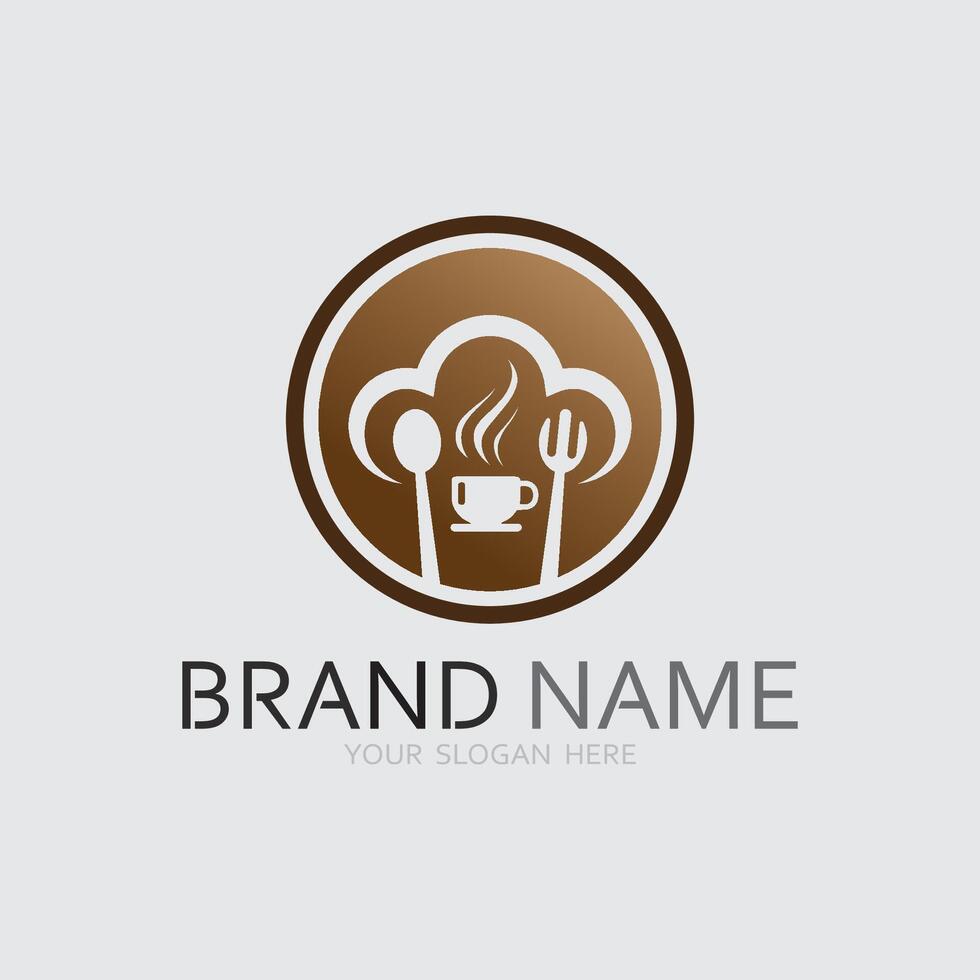 Cafe Logo und Kaffee Logo Design Cafeteria heiß trinken vektor