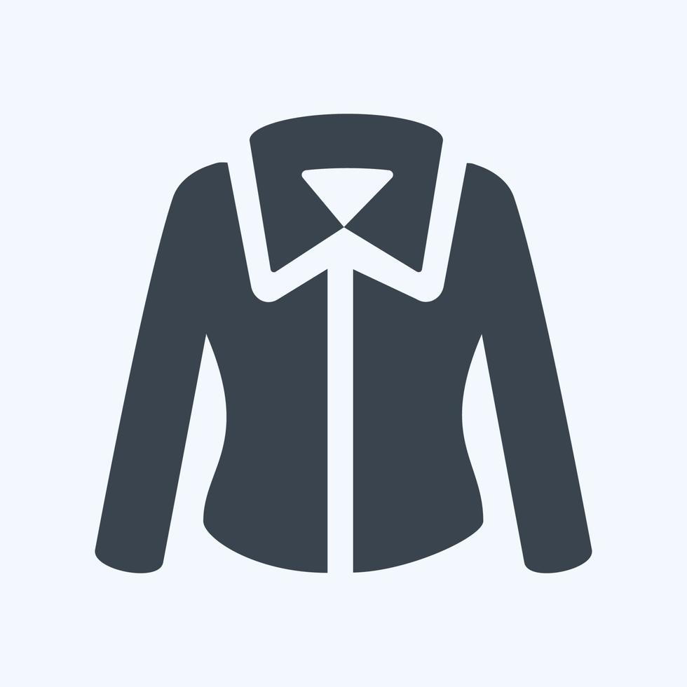 ikon shirt-1 - glyfstil, enkel illustration, redigerbar linje vektor
