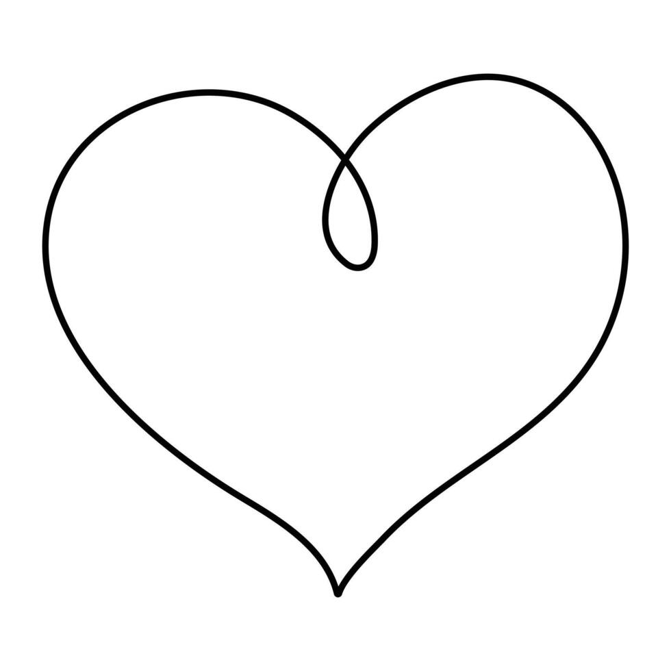 Liebe Symbol. Herz Linie Symbol, Gliederung Logo Illustration, isoliert Herz auf ein Weiß Hintergrund vektor