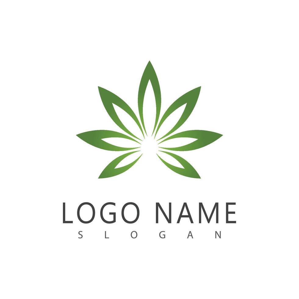 Cannabis Logo Vorlage Symbol Design vektor