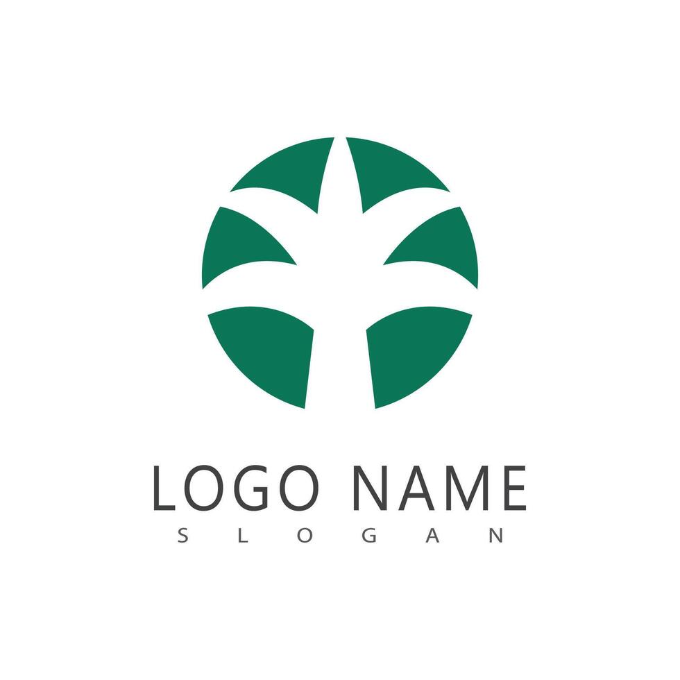 Palme Baum Sommer- Logo Vorlage Illustration vektor