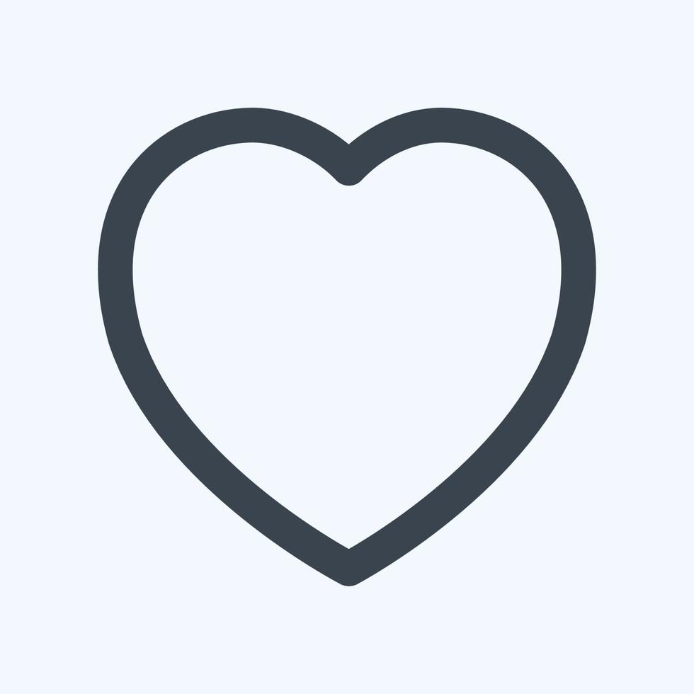 ikon hjärtan - linjestil, enkel illustration, redigerbar linje vektor