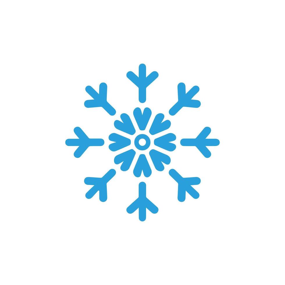 snö ikon på vit bakgrund. illustration i trendig platt stil vektor