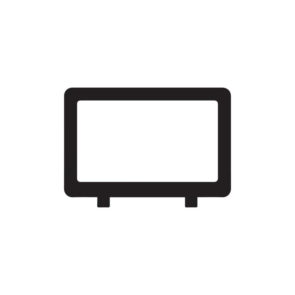TV ikon. svart TV ikon på vit bakgrund. illustration vektor