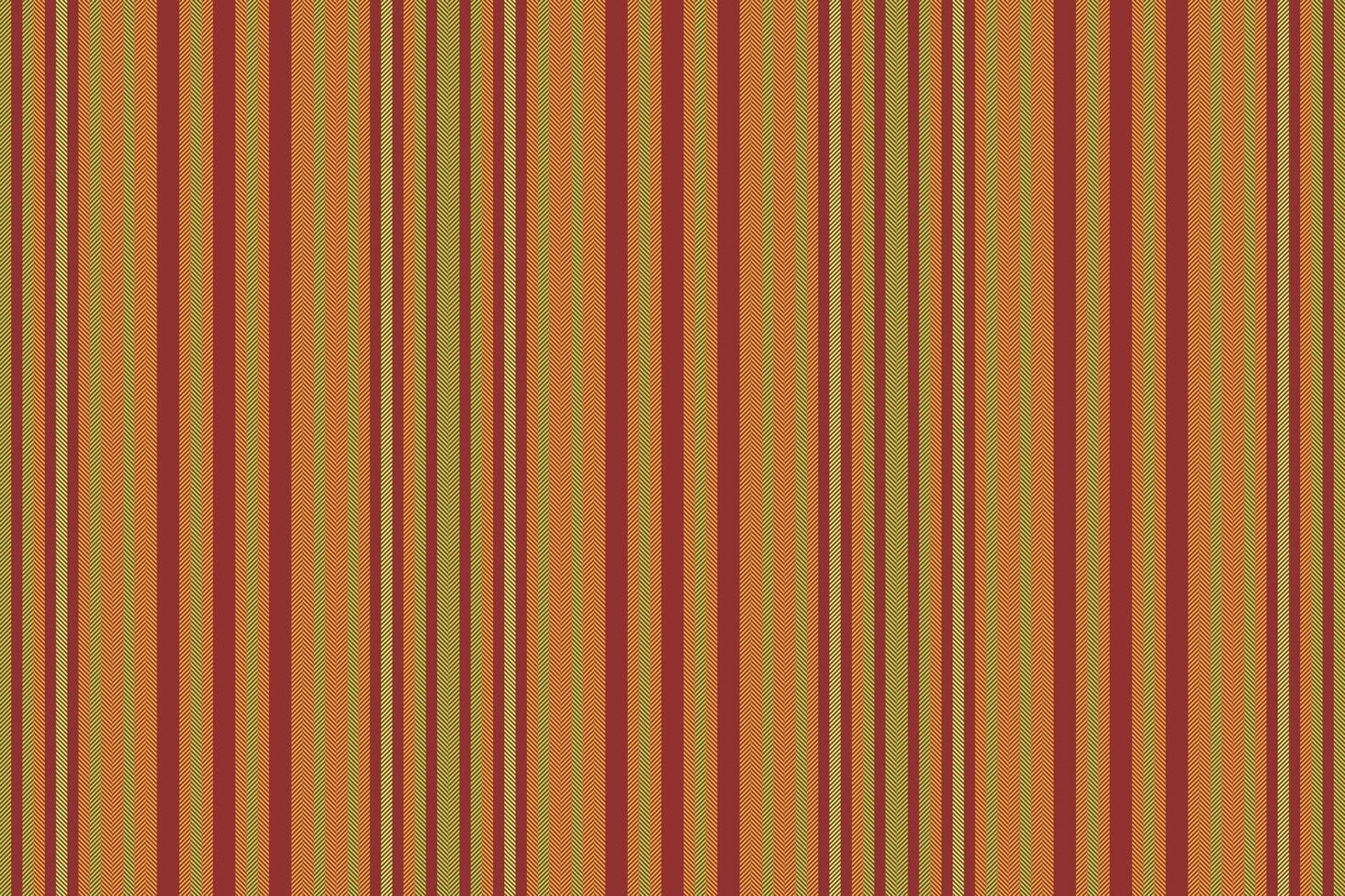 Qualität nahtlos Muster Textil, sinnlich Vertikale Streifen Linien. Schicht Textur Hintergrund Stoff im rot und Bernstein Farben. vektor