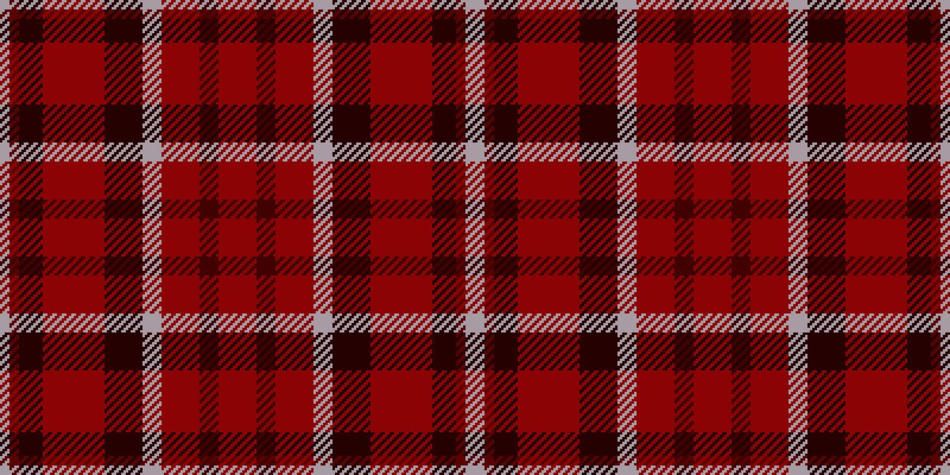 sich ausruhen Muster Stoff Plaid, bestellen Hintergrund überprüfen. Fischgrätenmuster Textil- Textur nahtlos Tartan im dunkel rot und schwarz Farben. vektor