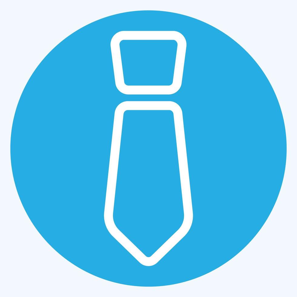 Icon-Krawatte - Stil der blauen Augen, einfache Illustration, bearbeitbarer Strich vektor