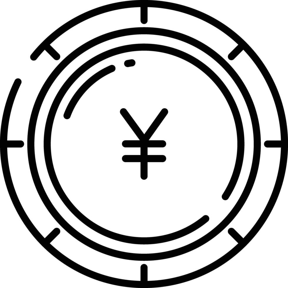 yen mynt översikt illustration vektor