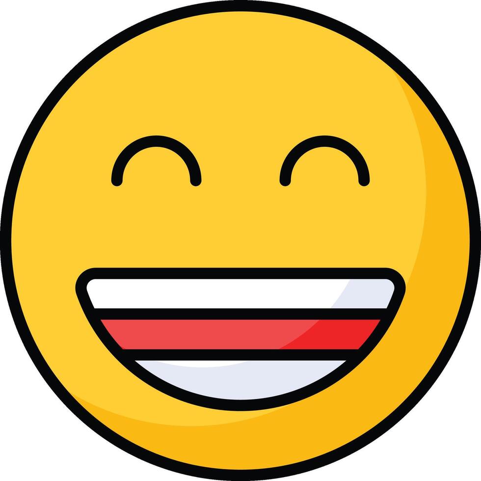 entusiastisk emoji ikon, Lycklig ansikte design vektor