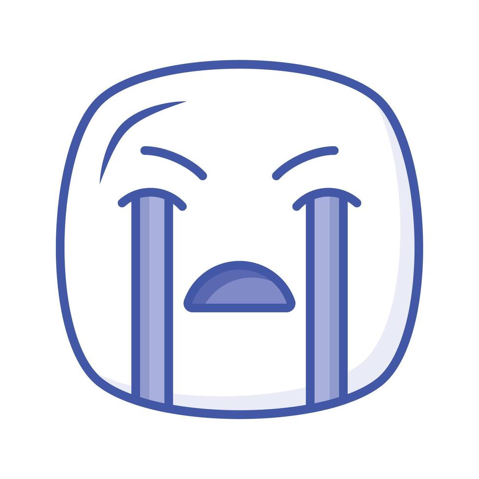 erhalten diese tolle Weinen Emoji Design, anpassbar vektor