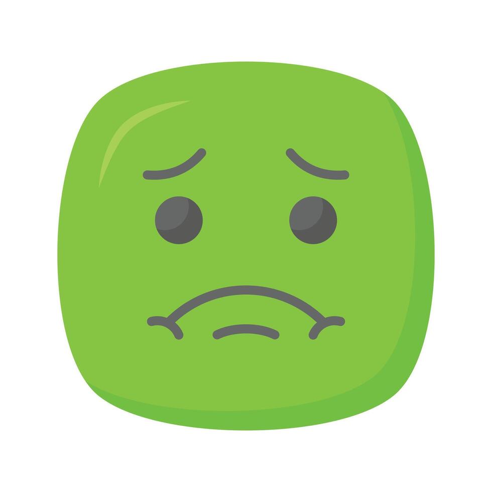 kreativ ikon av sjuk emoji, redo till använda sig av i hemsida och mobil appar vektor