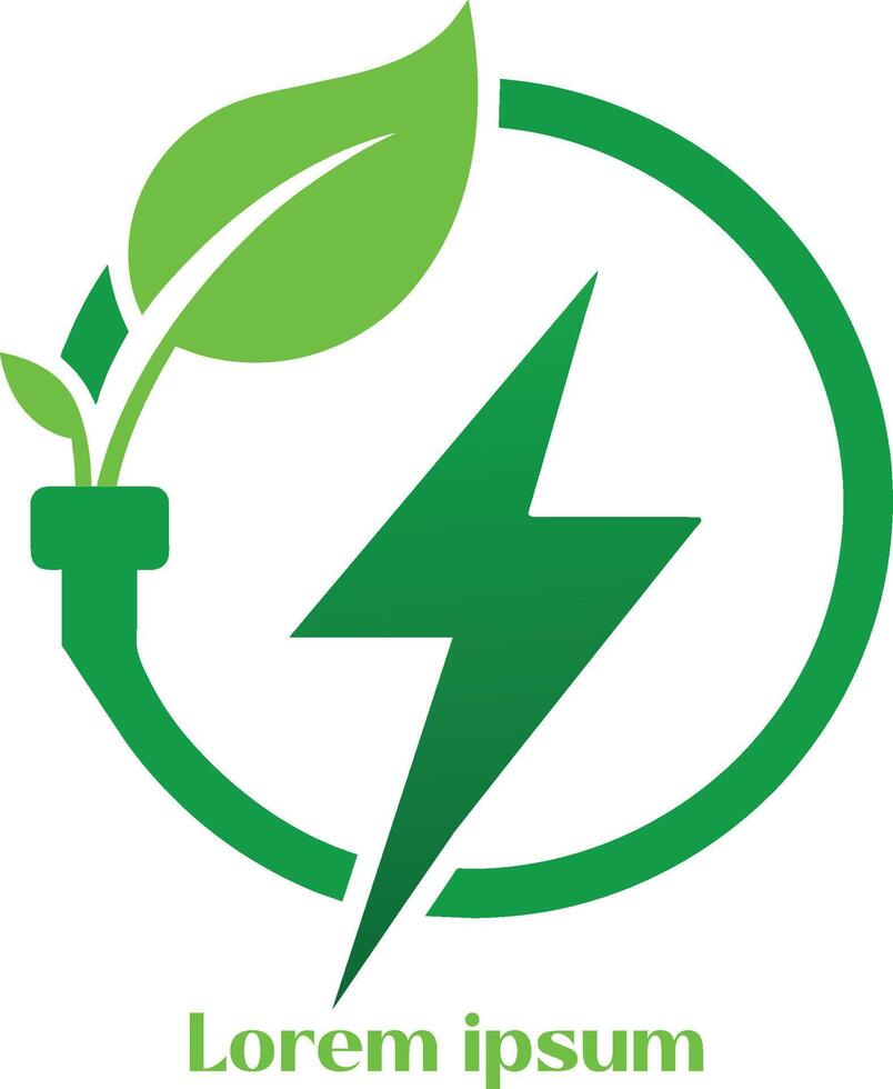 förnybar energi Resurser logotyp miljö vänlig energi Resurser logotyp eco vänlig ljus logotyp vektor