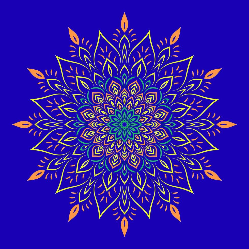 Mandala Kunst zum Design Jahrgang Hintergrund, Dekoration, vektor