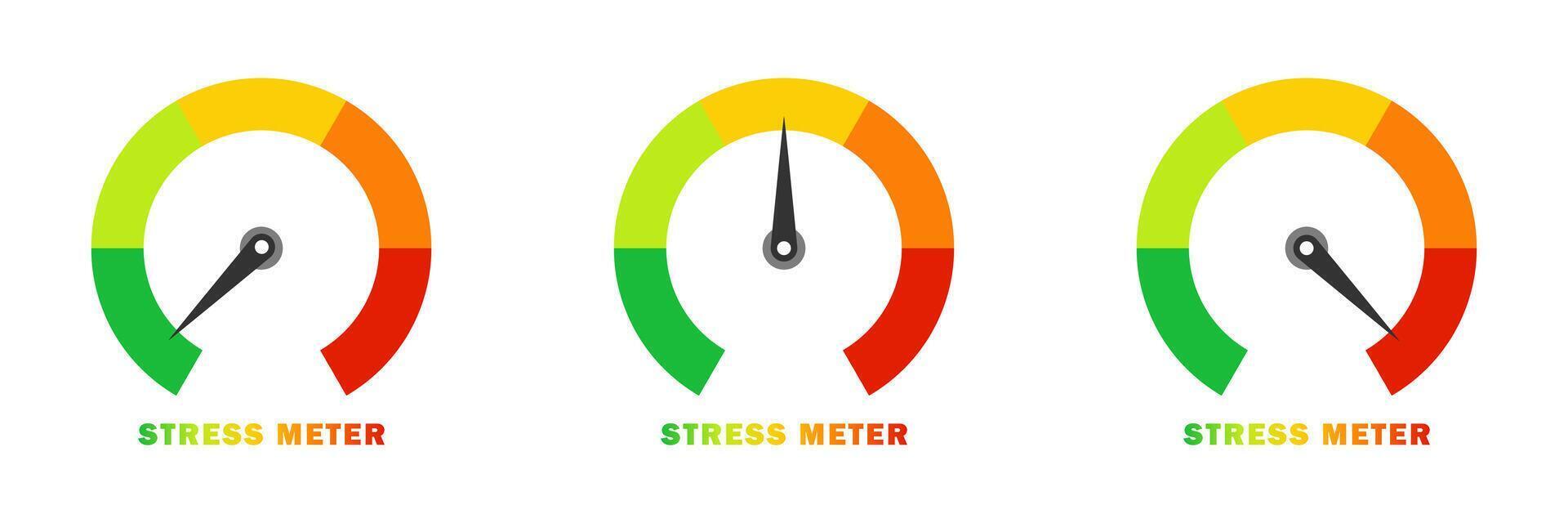 Stress Meter isoliert auf ein Weiß Hintergrund. Illustration. vektor