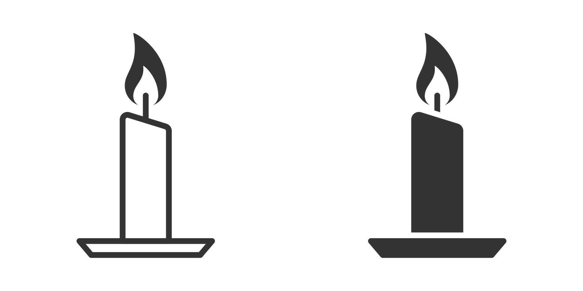 Kerze Symbol isoliert auf ein Weiß Hintergrund. Illustration. vektor