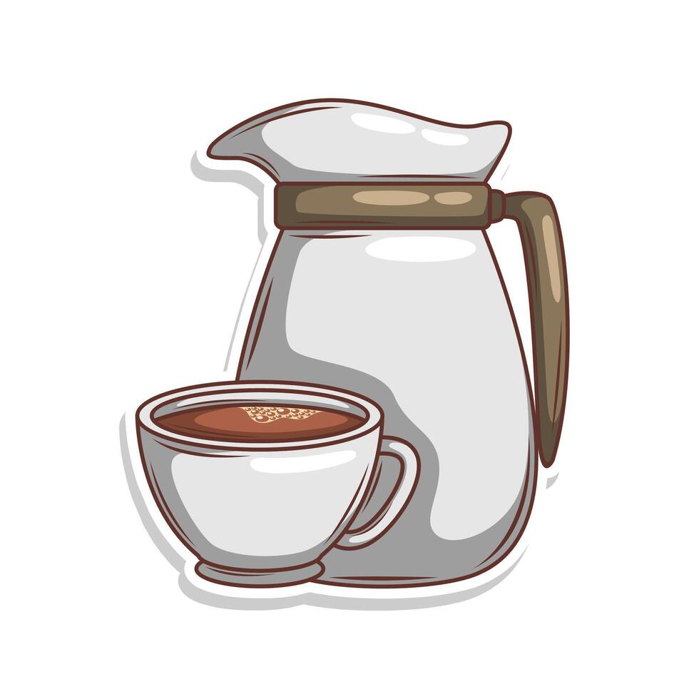 Kaffee trinken im Tasse Illustration vektor
