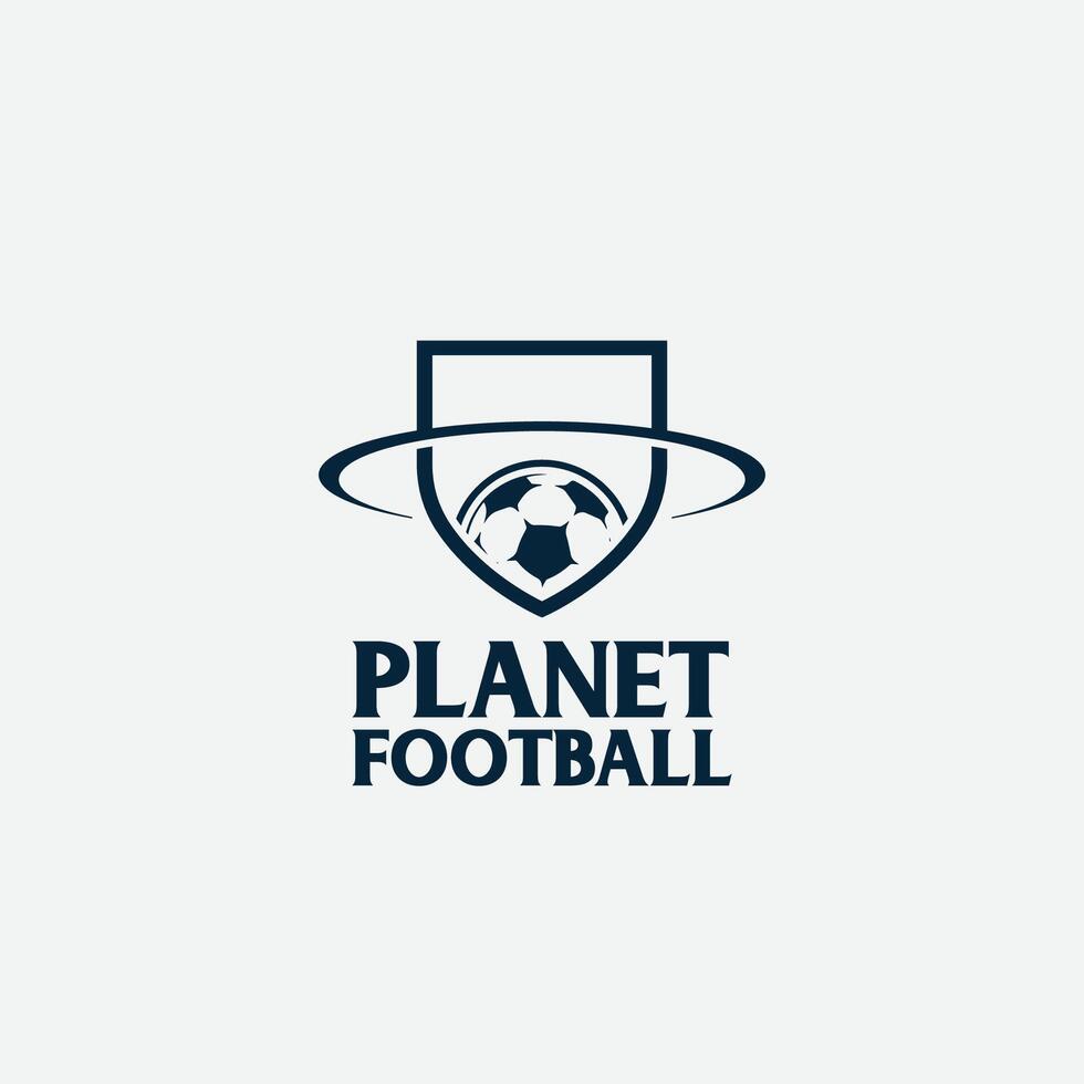 planet fotboll logotyp vektor