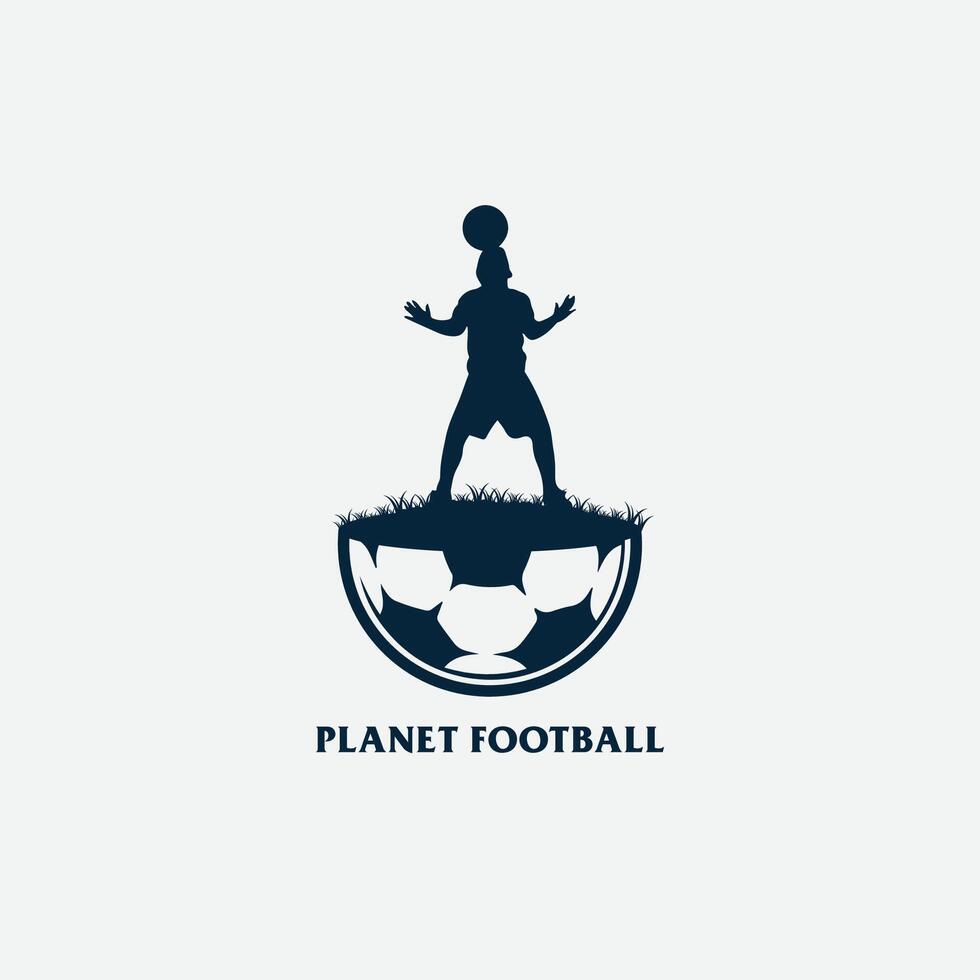 planet fotboll logotyp vektor