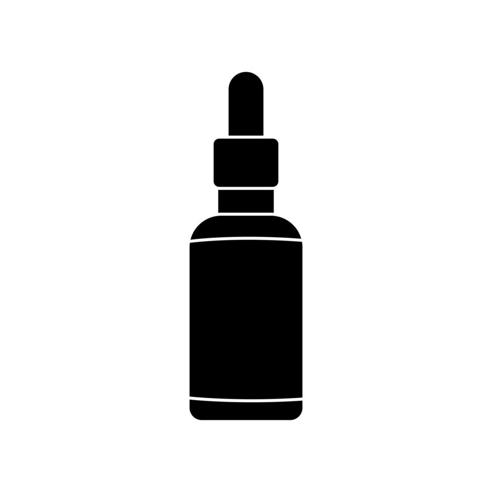 kosmetisk behållare svart silhuett ikon isolerat på vit bakgrund. vektor