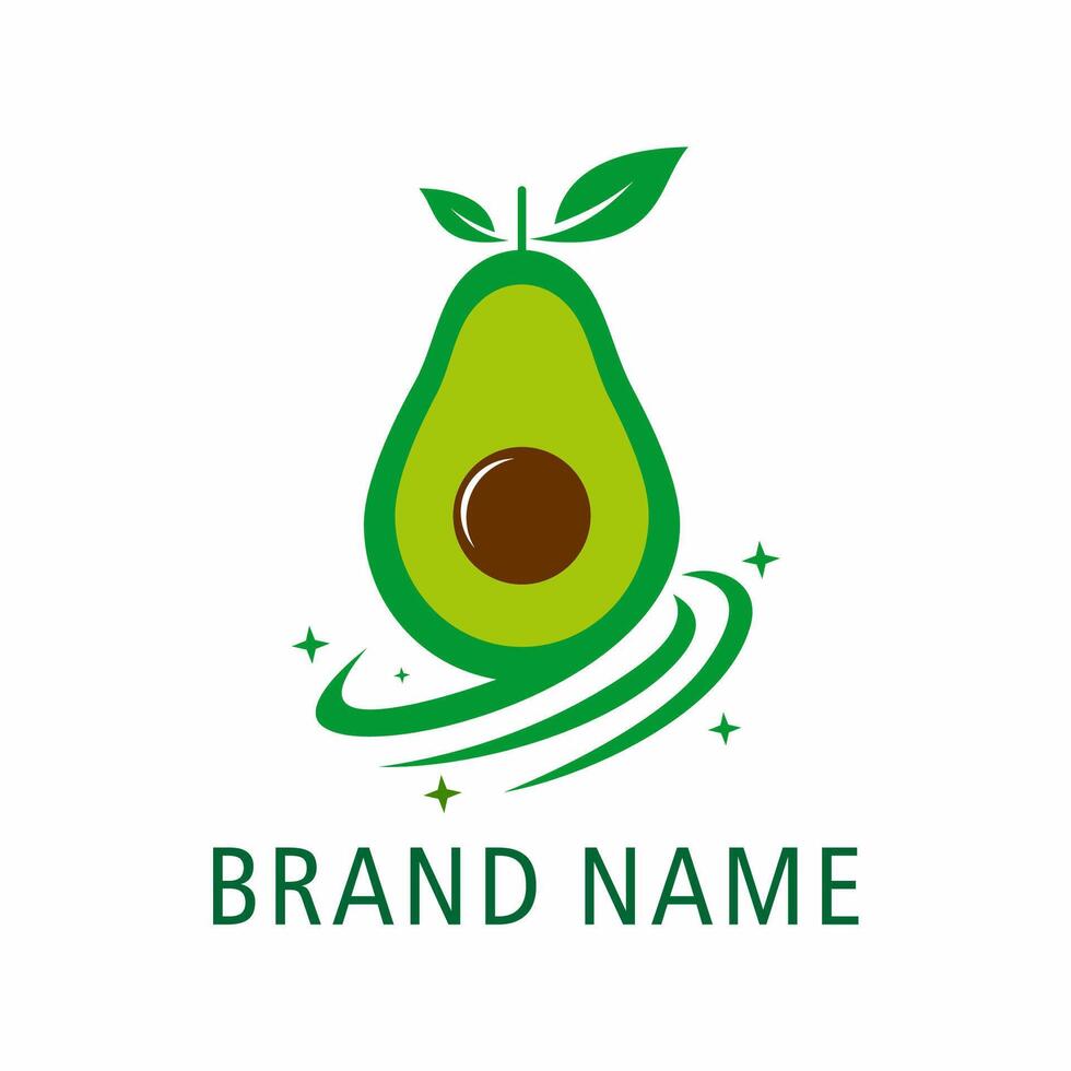 frisch Avocado Obst Logo Design vektor