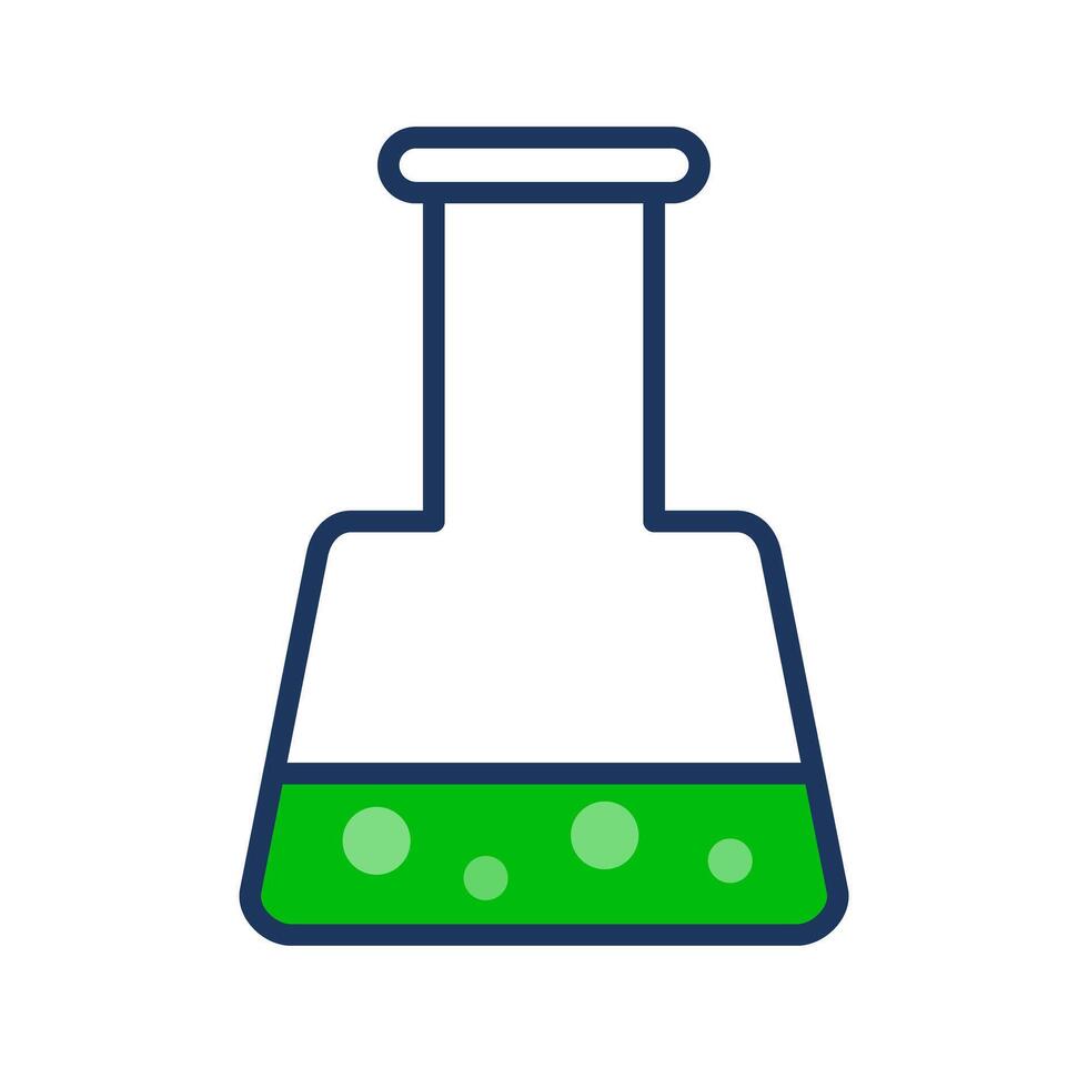 Chemie Experiment Flasche Symbol. vektor